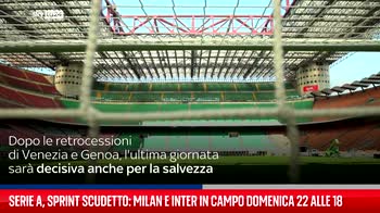 Serie A, Milan e Inter in campo domenica 22 alle 18