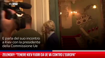 Zelensky: "Ucraina fuori Ue va contro la stessa Ue"