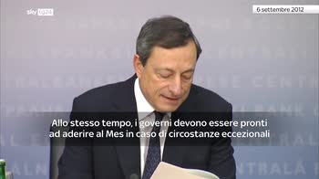 Draghi nel 2012: scudo anti-spread solo con adesione al Mes