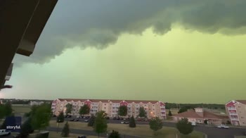 South Dakota, il cielo si tinge di verde per la tempesta