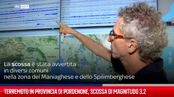 Terremoto di magnitudo 3.2 in provincia di Pordenone
