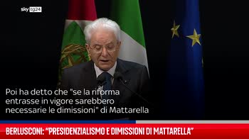 Berlusconi: ?Presidenzialismo e dimissioni di Mattarella?