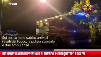 Incidente d'auto in provincia di Treviso, morti quattro ragazzi