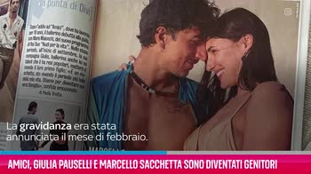 VIDEO Amici, Giulia Pauselli e Marcello Sacchetta genitori