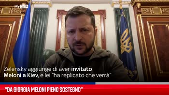 Guerra Ucraina, Zelensky: "Da Meloni pieno sostegno"