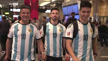 Qatar 2022, l'arrivo e l'esultanza dei tifosi
