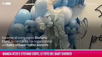 VIDEO Bianca Atzei e Stefano Corti, le foto del baby shower