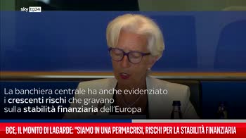 Bce, il Monito di Lagarde: "Siamo in una permacrisi, rischi per la stabilit� finanziaria"