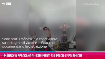 VIDEO I Måneskin spaccano gli strumenti sul palco: polemich