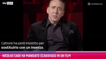 VIDEO Nicolas Cage ha mangiato scarafaggi vivi sul set