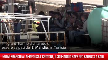 Migranti, nuovi sbarchi a Lampedusa e Crotone, il 30 maggio nave Geo Barents a Bari