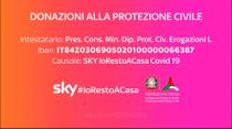 SKY#IoRestoACasa, la campagna di raccolta fondi