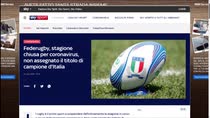 Il Rugby chiude la stagione: è il primo sport a farlo
