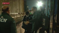 Napoli, l'arrivo allo stadio prima del match con il Rijeka