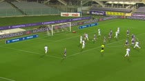 Fiorentina-Inter, il gol dell'1-0 di Barella